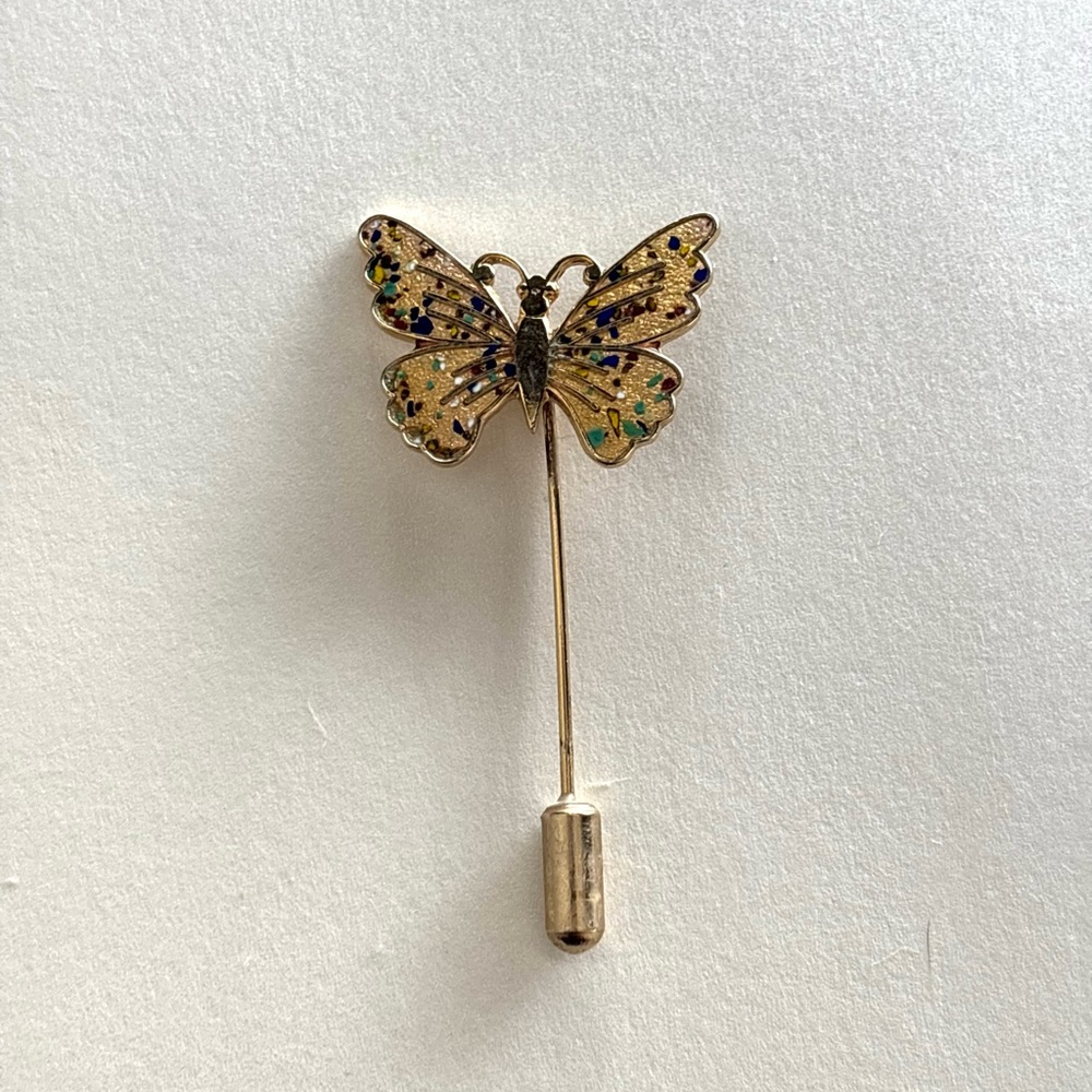 Gold Butterfly Stick Pin